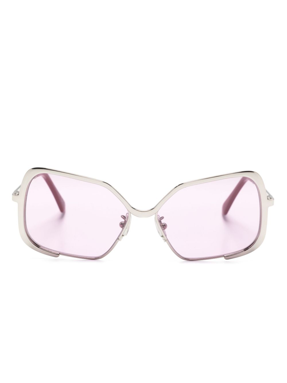 Marni Eyewear Silver Unila 超大框太阳眼镜 - 银色
