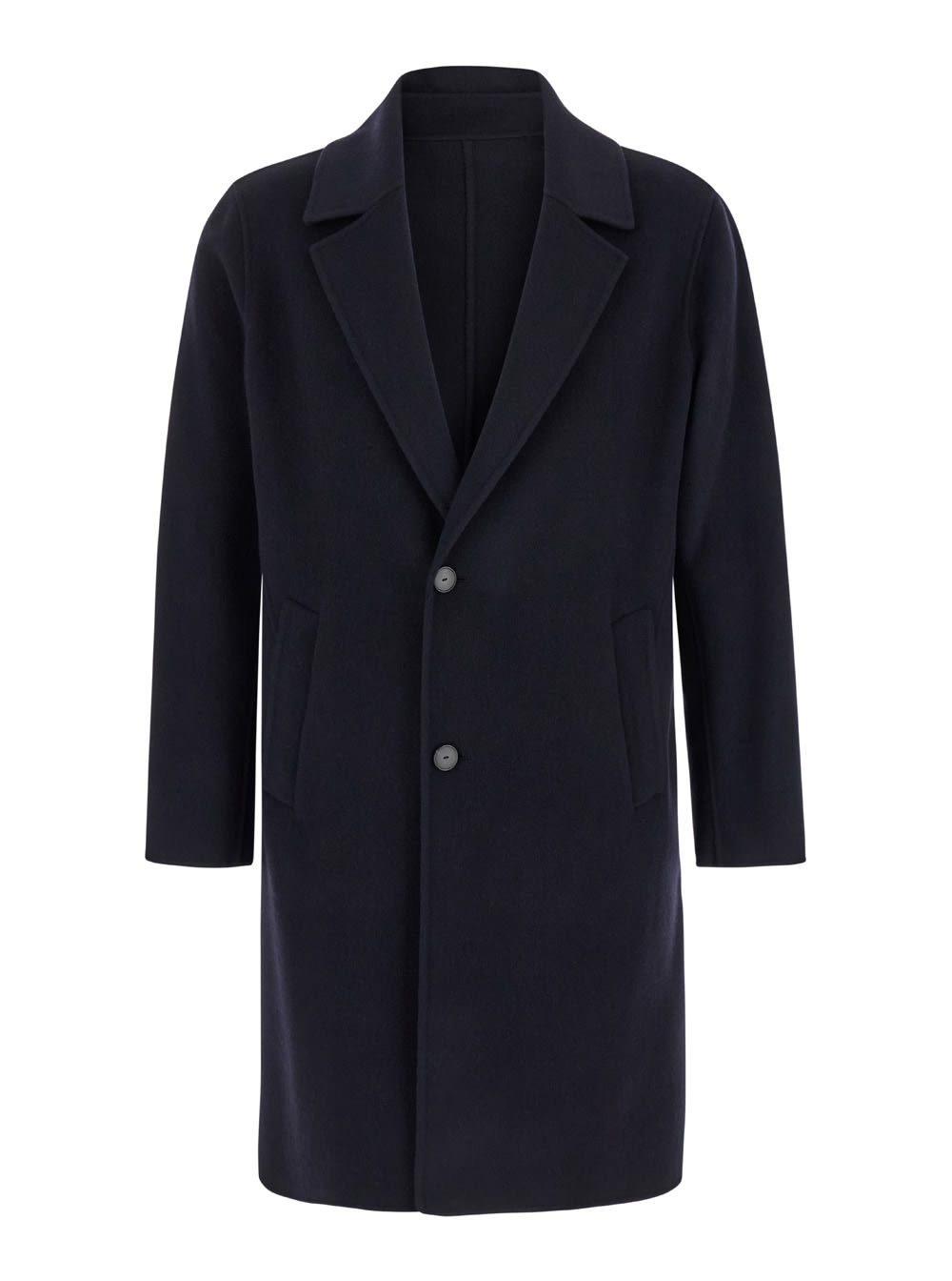 Low Brand Blue Coat With Classic Revers In Wool Man