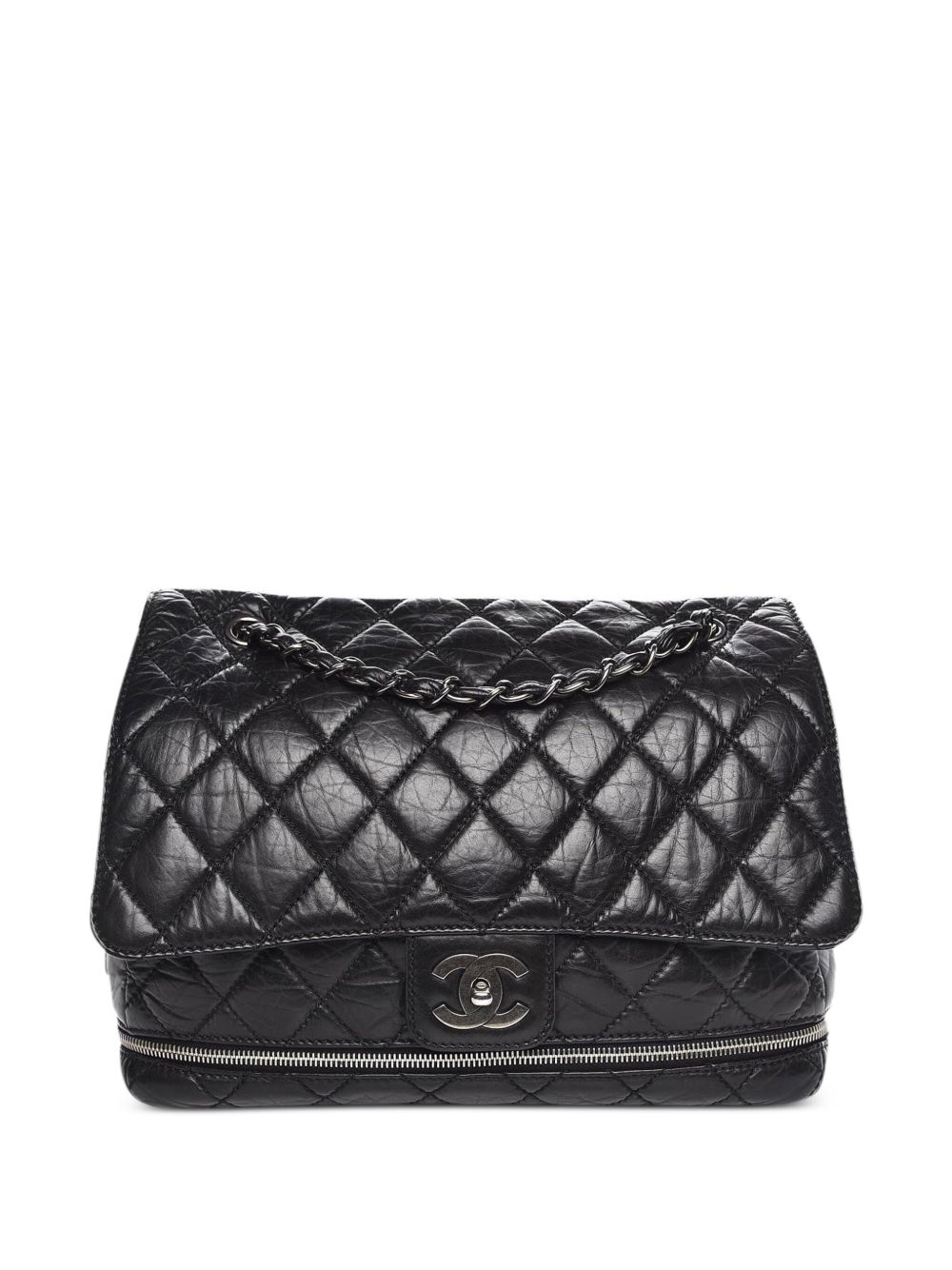 CHANEL Pre-Owned Classic Flap 可伸缩单肩包（2005年典藏款） - 黑色