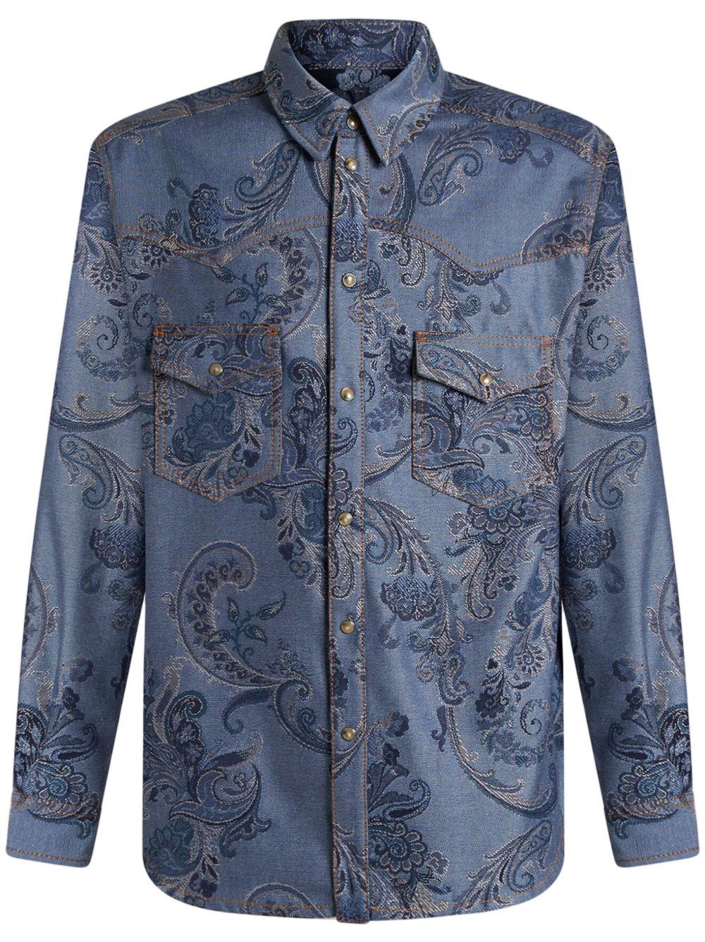 ETRO 佩斯理牛仔衬衫 - 蓝色