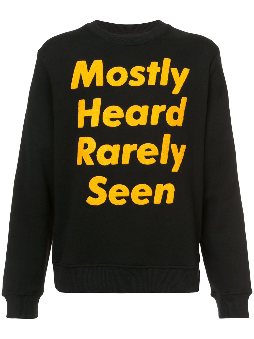 Mostly Heard Rarely Seen logo贴花套头衫 - 黑色