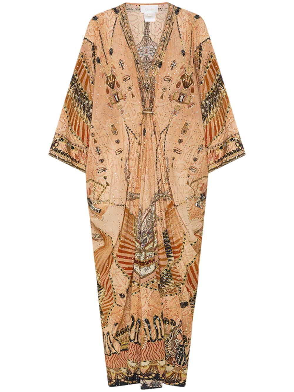 Camilla pierced kaftan - 中性色