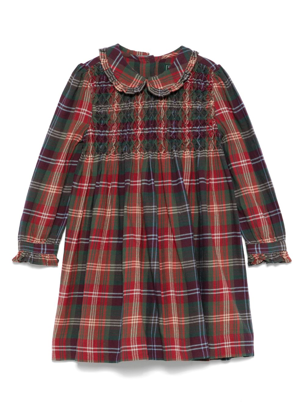 POLO RALPH LAUREN KIDS 格纹连衣裙 - 红色