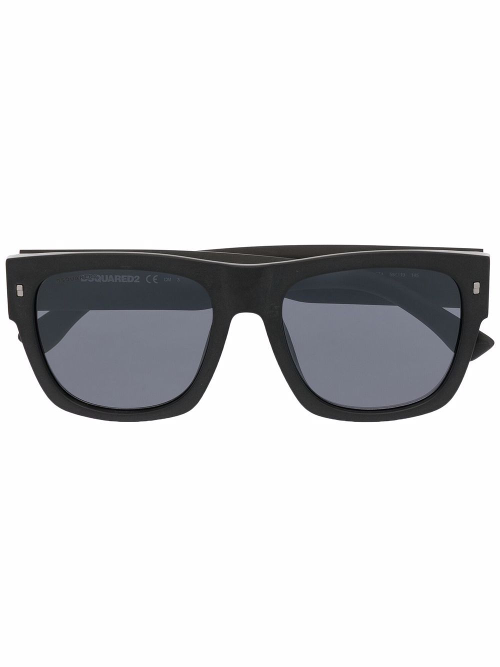 DSQUARED2 EYEWEAR D2次方 方框太阳眼镜 - 黑色