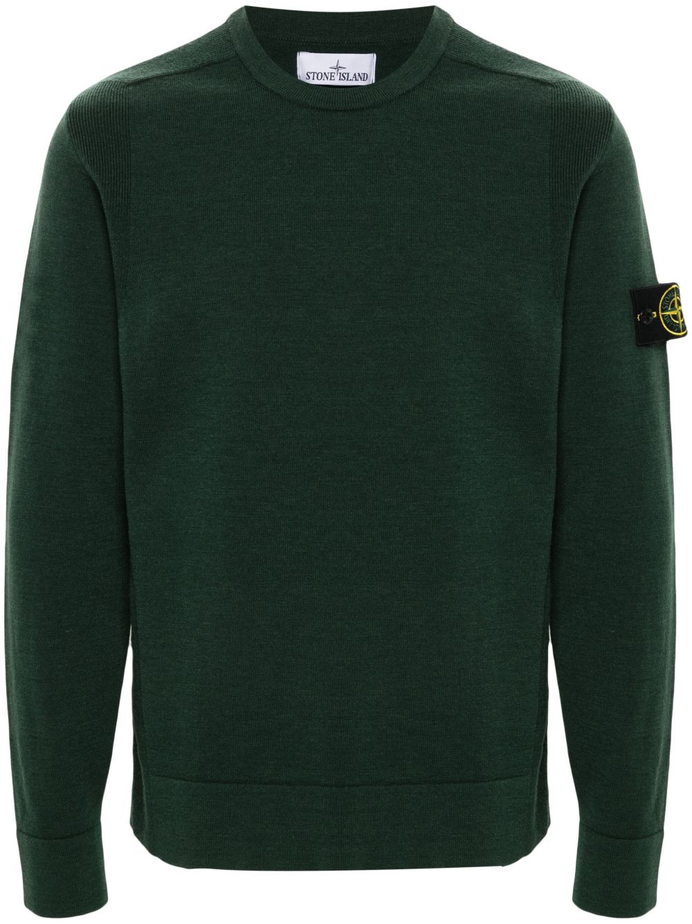 Stone Island 罗盘徽章长袖毛衣 - 绿色
