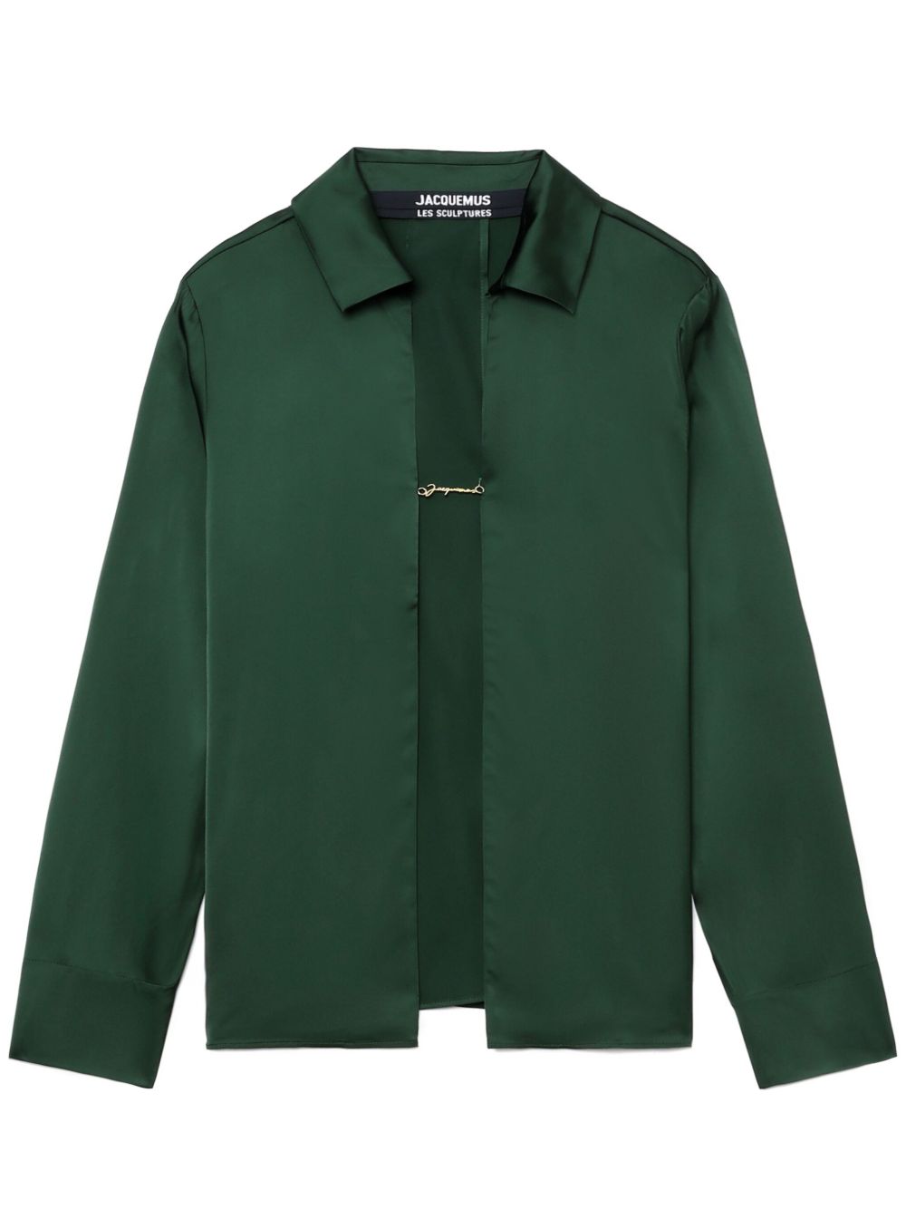 Jacquemus La Chemise Notte 缎面衬衫 - 绿色