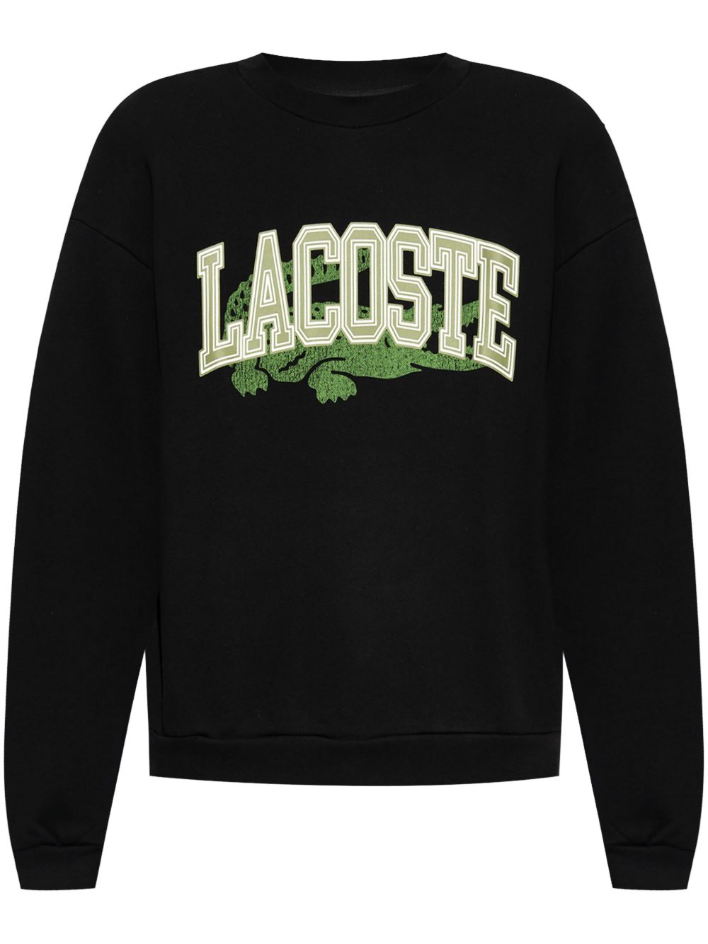 Lacoste logo印花卫衣 - 黑色