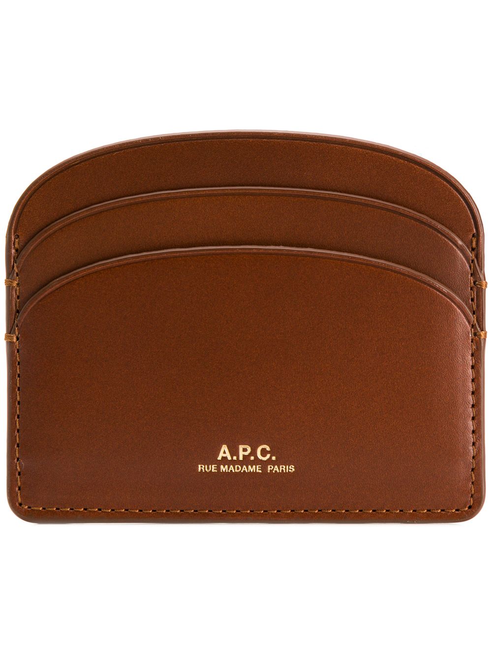 A.P.C. logo卡夹 - 褐色