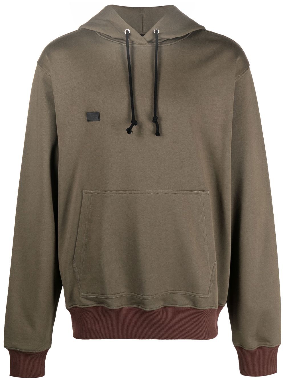 Helmut Lang 抽绳logo印花连帽衫 - 绿色