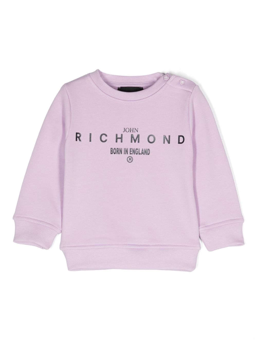 John Richmond Junior logo印花卫衣 - 紫色