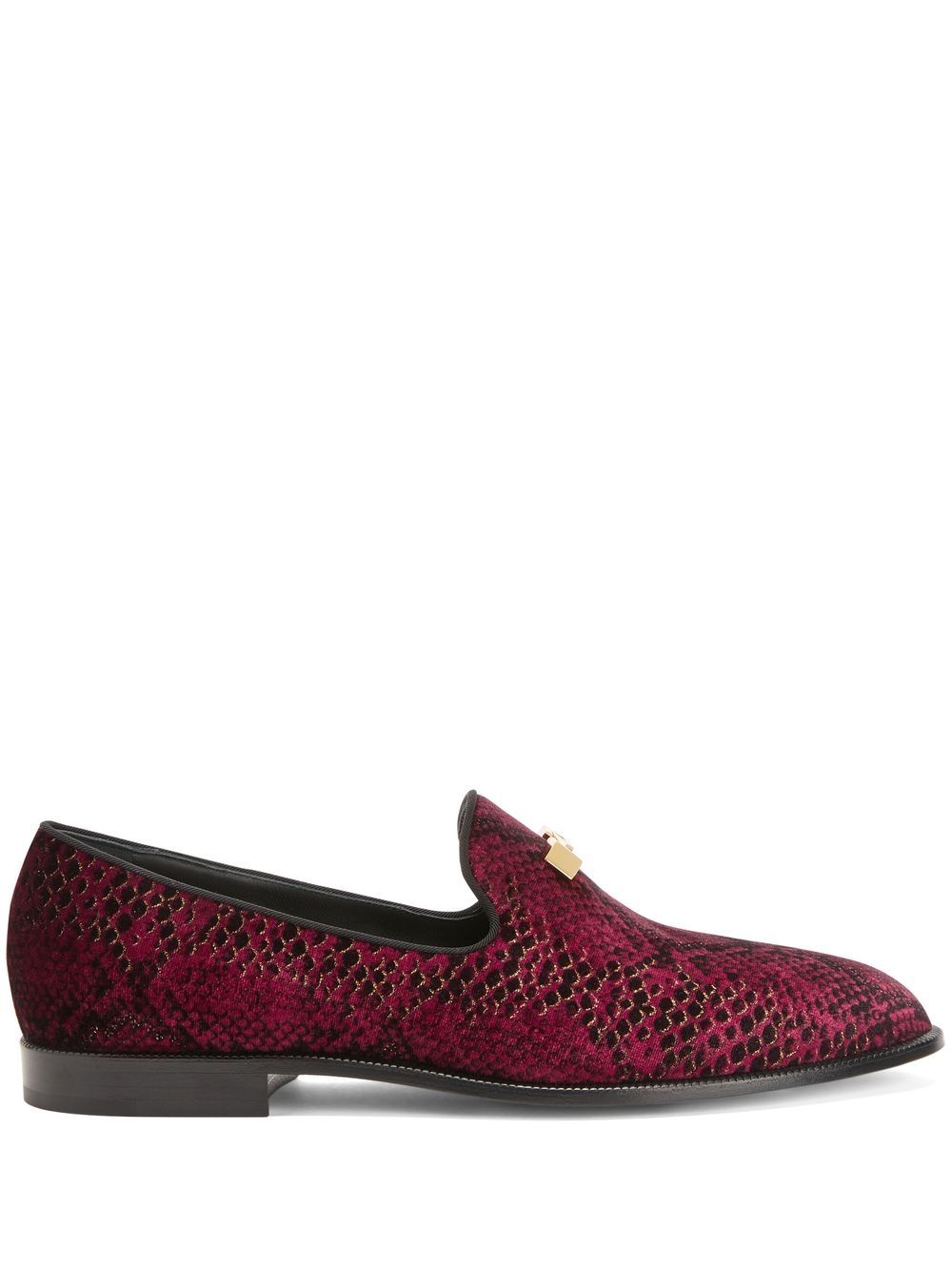 Giuseppe Zanotti Jareth 蛇纹乐福鞋 - 红色