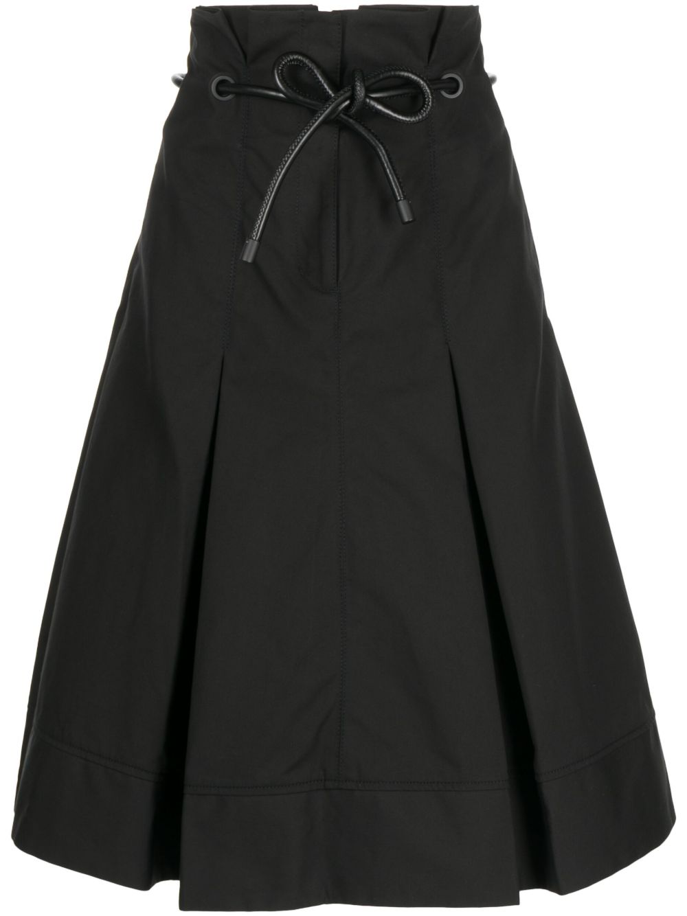 3.1 Phillip Lim Origami 高腰中长半身裙 - 黑色