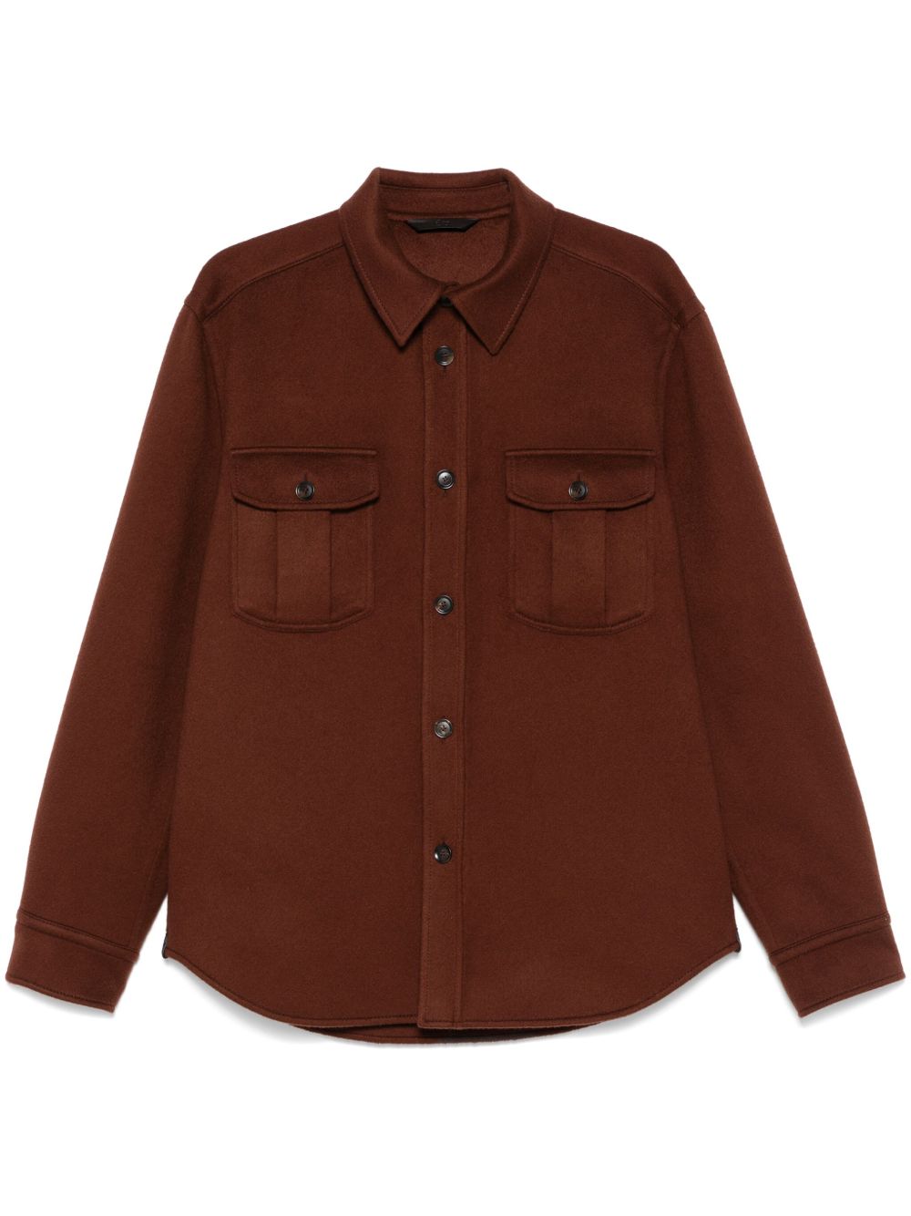 Brioni 拉绒衬衫 - 褐色