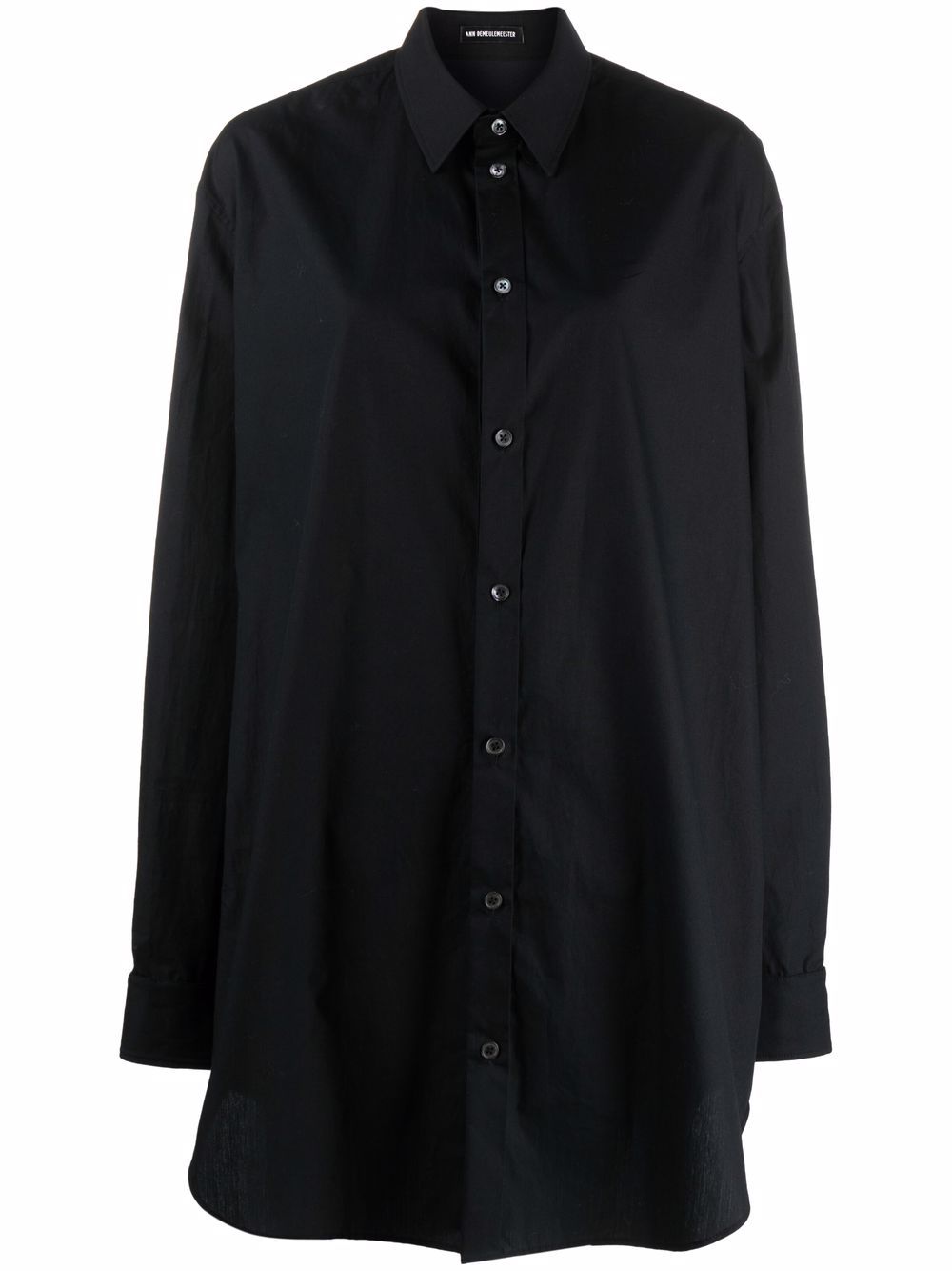 Ann Demeulemeester 排扣超大款衬衫 - 黑色