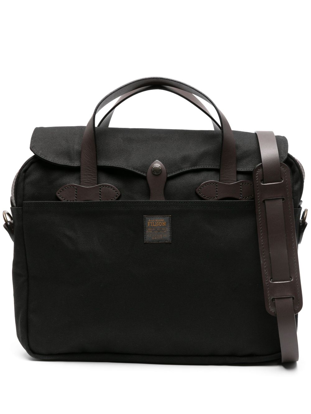 Filson Tin Cloth Compact 棉公文包 - 黑色