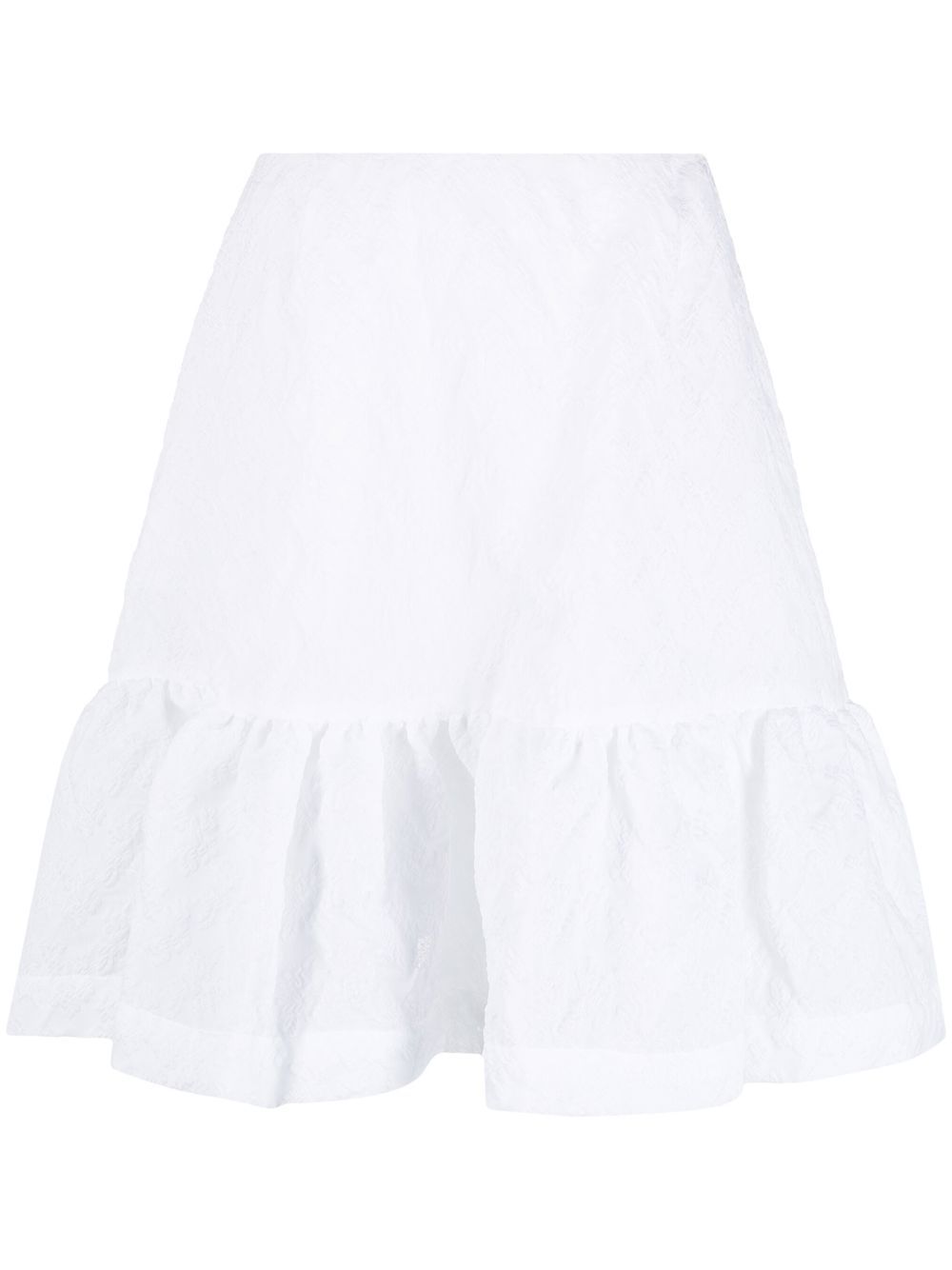 Simone Rocha 荷叶边A字半身裙 - 白色