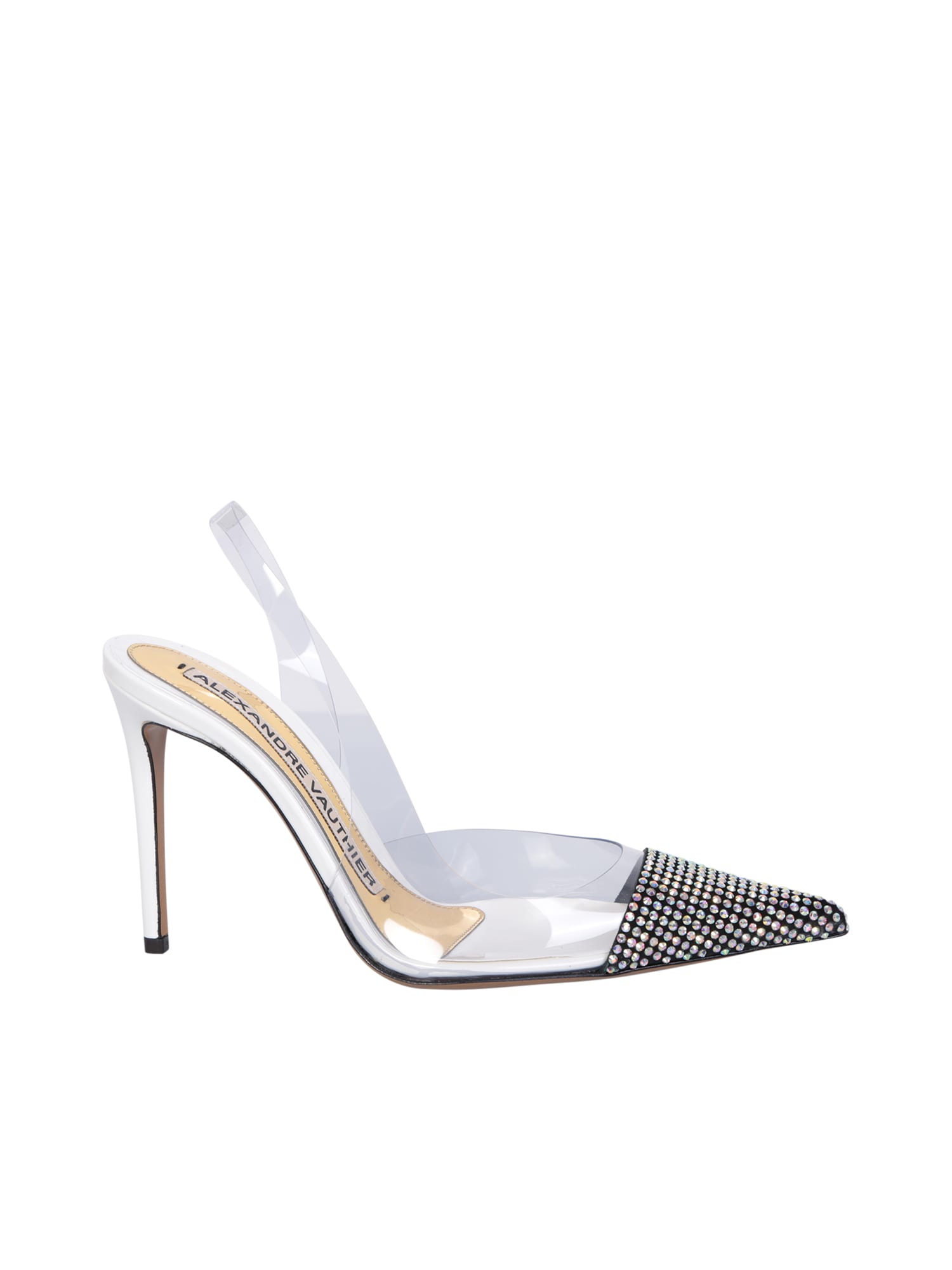 Alexandre Vauthier Amber Ghost Crystal Sling- Back Transparent Sandals