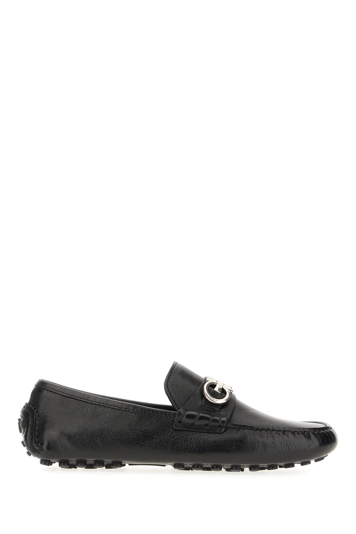 Ferragamo 黑色皮革 Grazioso 乐福鞋
