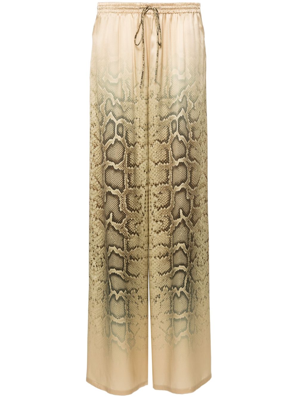 Ermanno Scervino 仿蛇皮阔腿裤 - 中性色