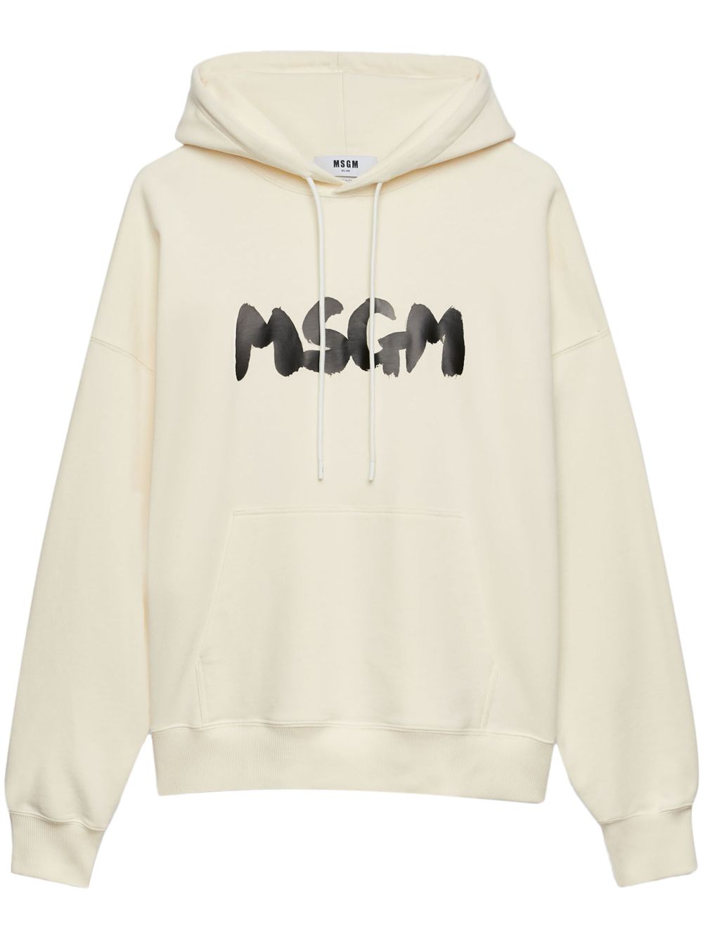 MSGM logo印花抽绳连帽衫 - 中性色