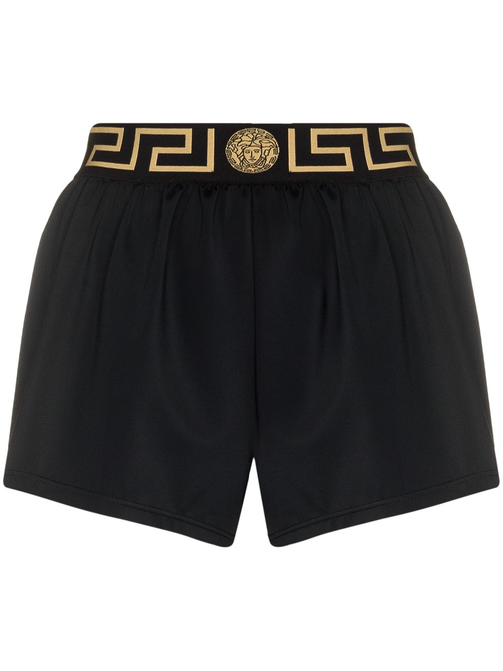 Versace 范思哲 希腊风图案裤腰短裤 - 黑色