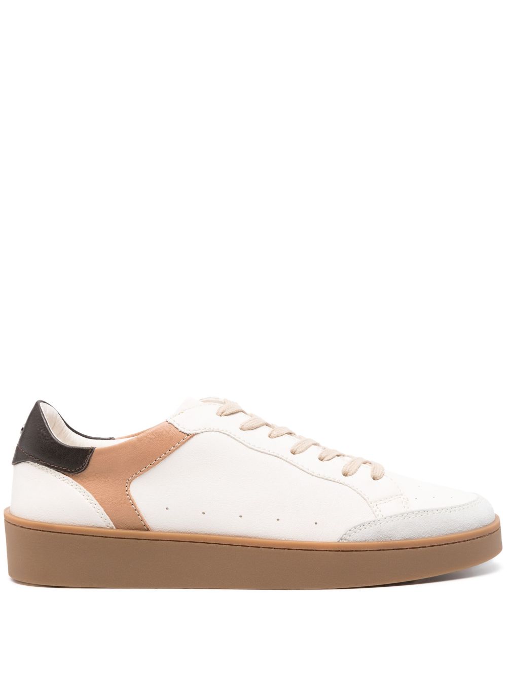 Canali 穿孔细节皮质运动鞋 - 中性色