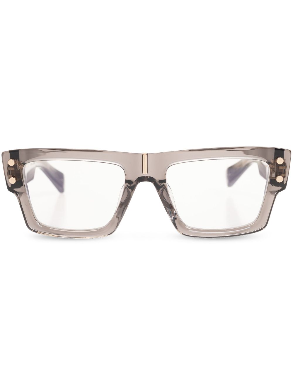 Balmain Eyewear 方框太阳眼镜 - 褐色