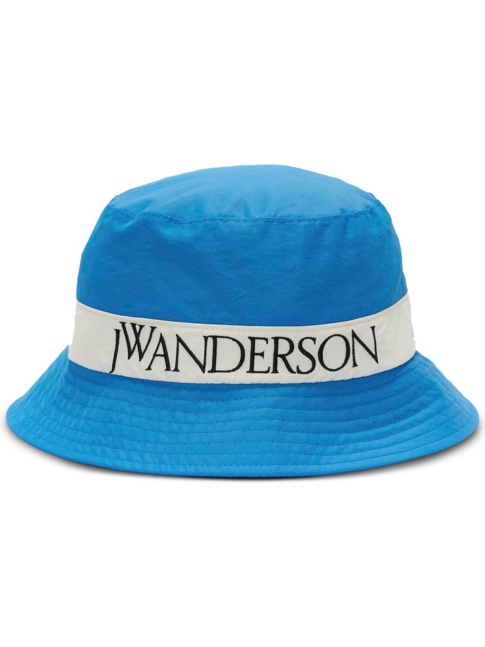 JW Anderson logo刺绣同色系缝线渔夫帽 - 蓝色