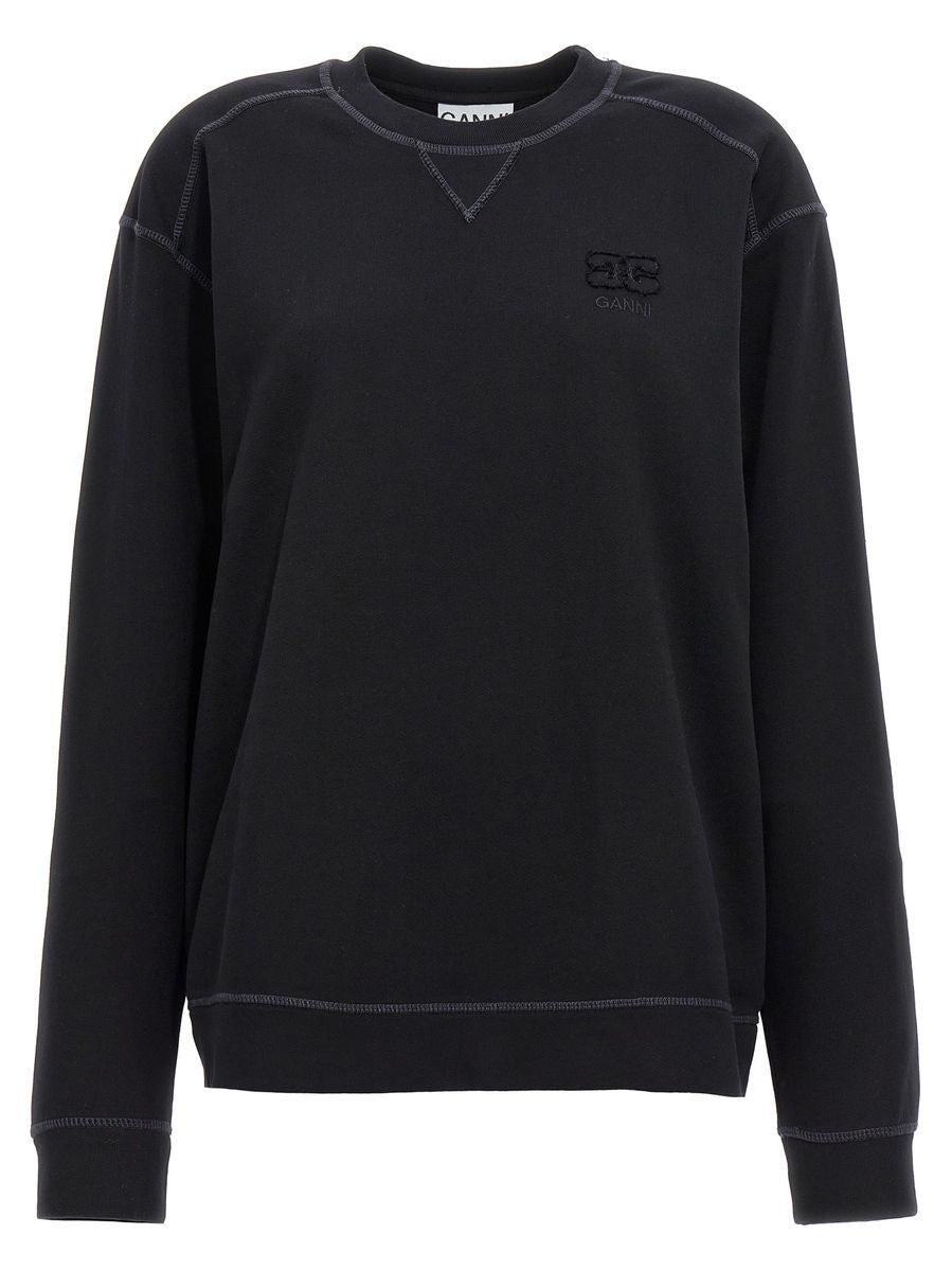 Ganni Organic Cotton Crewneck Sweatshirt