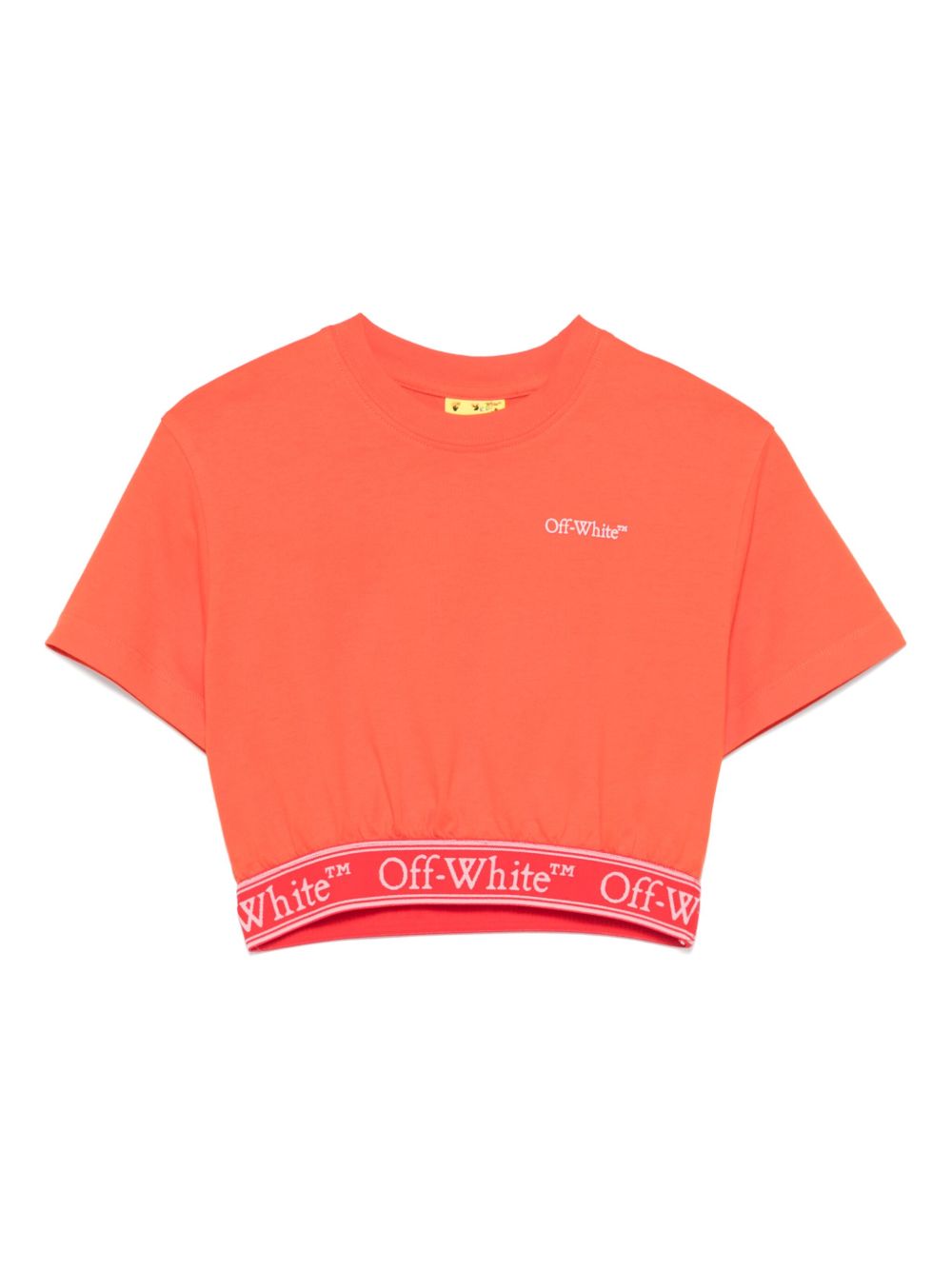 Off-White Kids logo织带T恤 - 红色