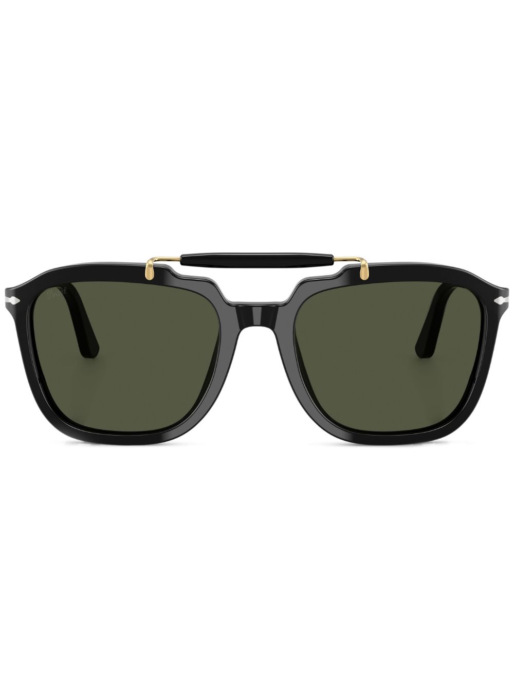 Persol 方框太阳眼镜 - 黑色