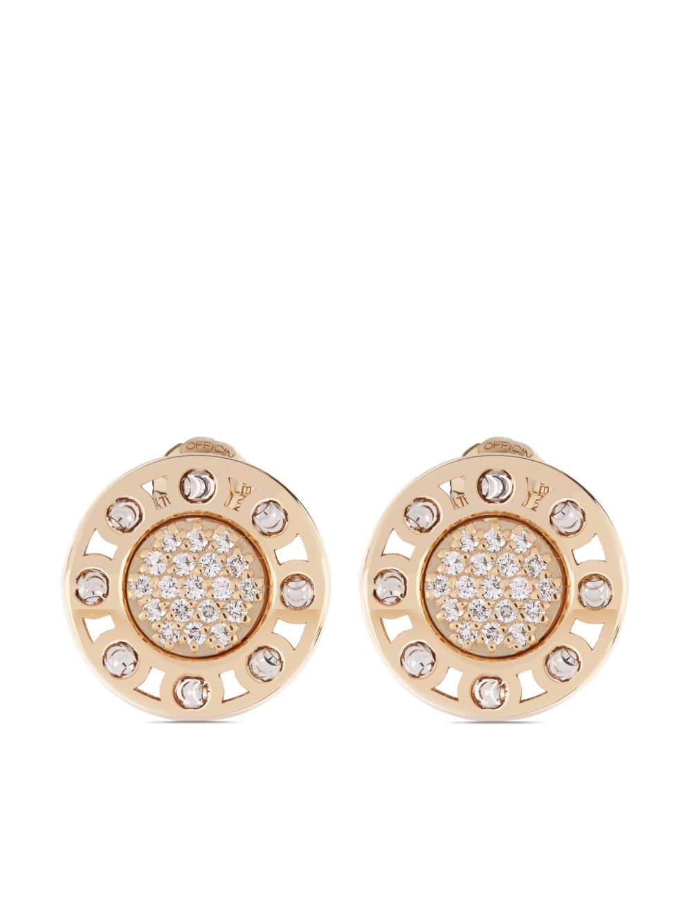 Officina Bernardi 18K黄金小号 SenzaTempo 钻石耳环 - 金色