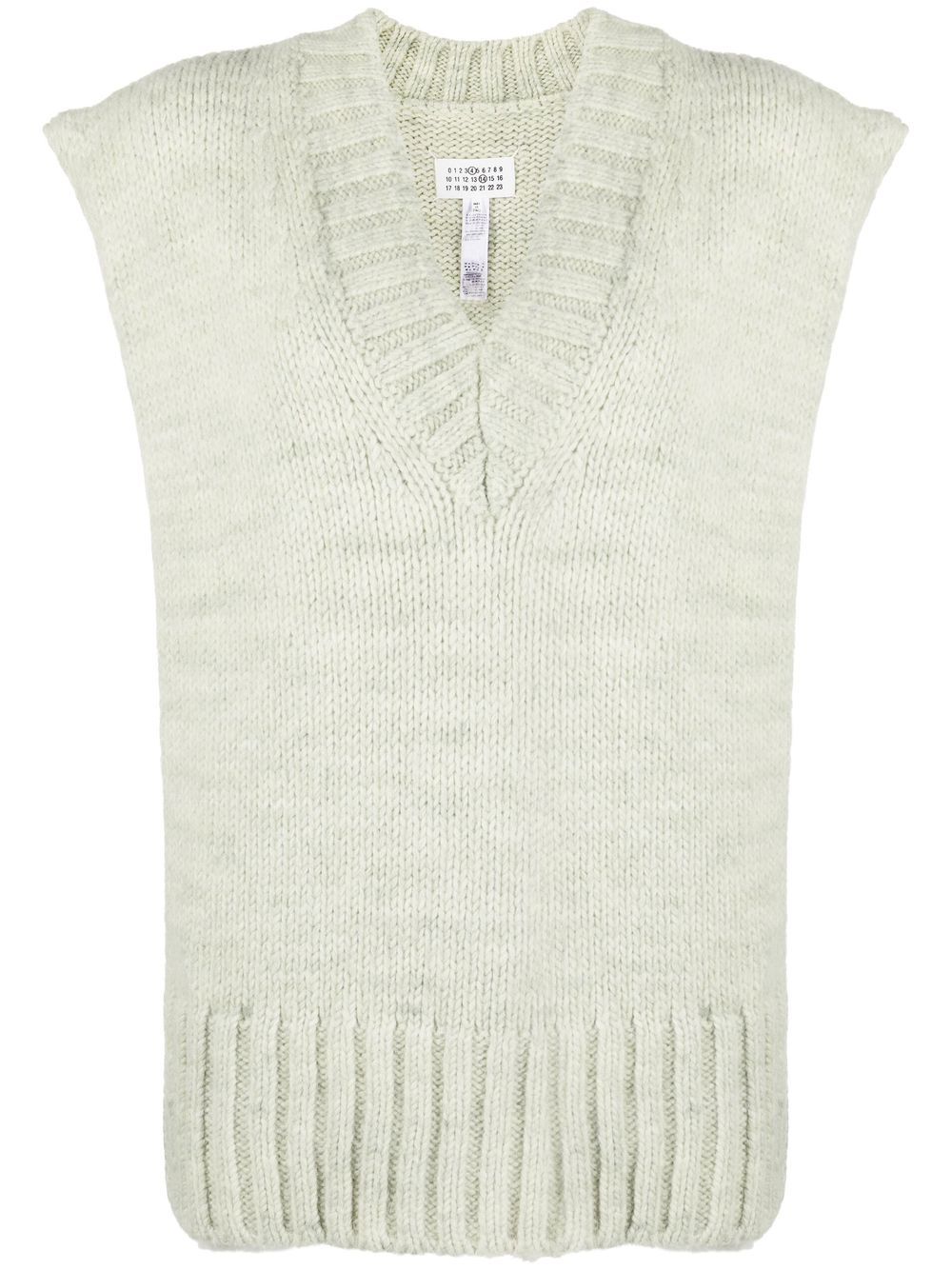 Maison Margiela Botanical Dye 针织马甲 - 绿色