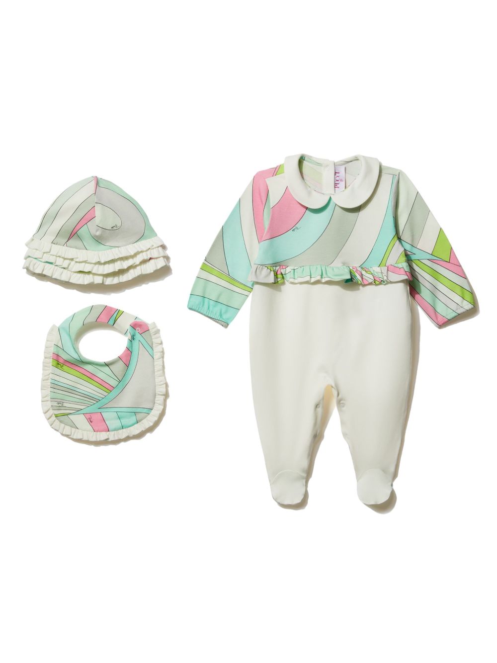 PUCCI Junior Iride 印花连体衣套装 - 蓝色