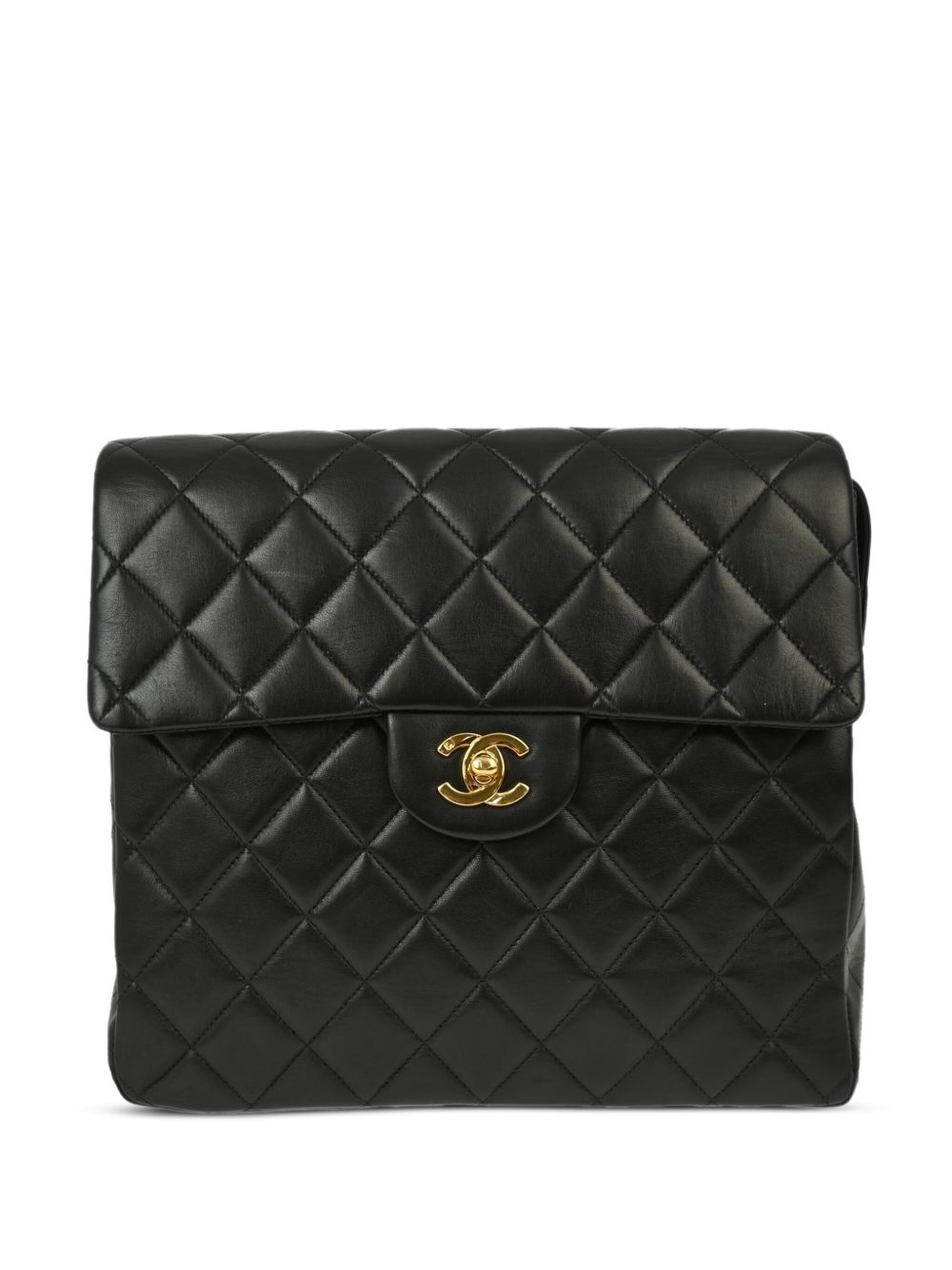 CHANEL Pre-Owned CC 旋扣背包（1997年典藏款） - 黑色