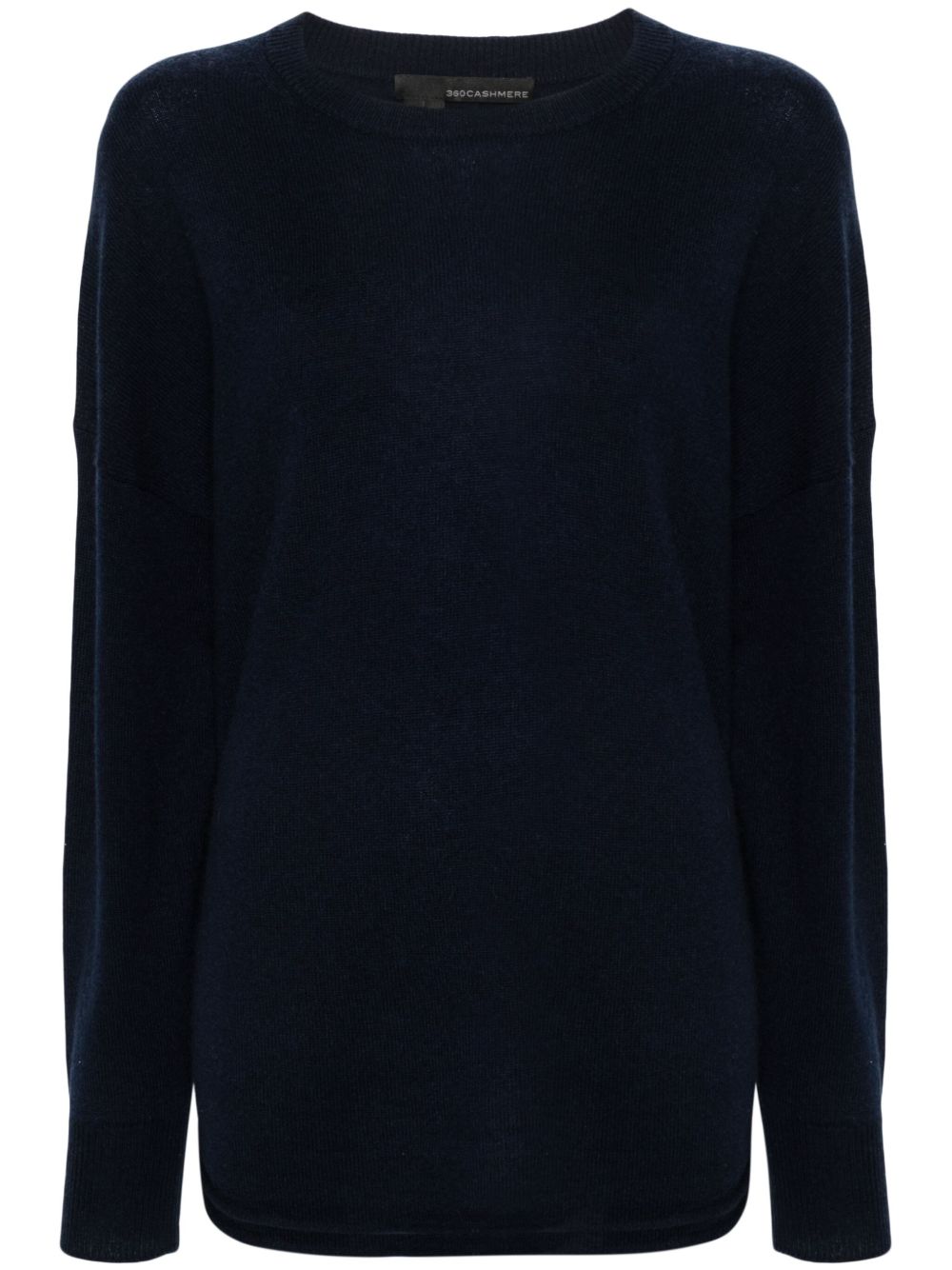 360Cashmere 罗纹拉绒羊绒毛衣 - 蓝色