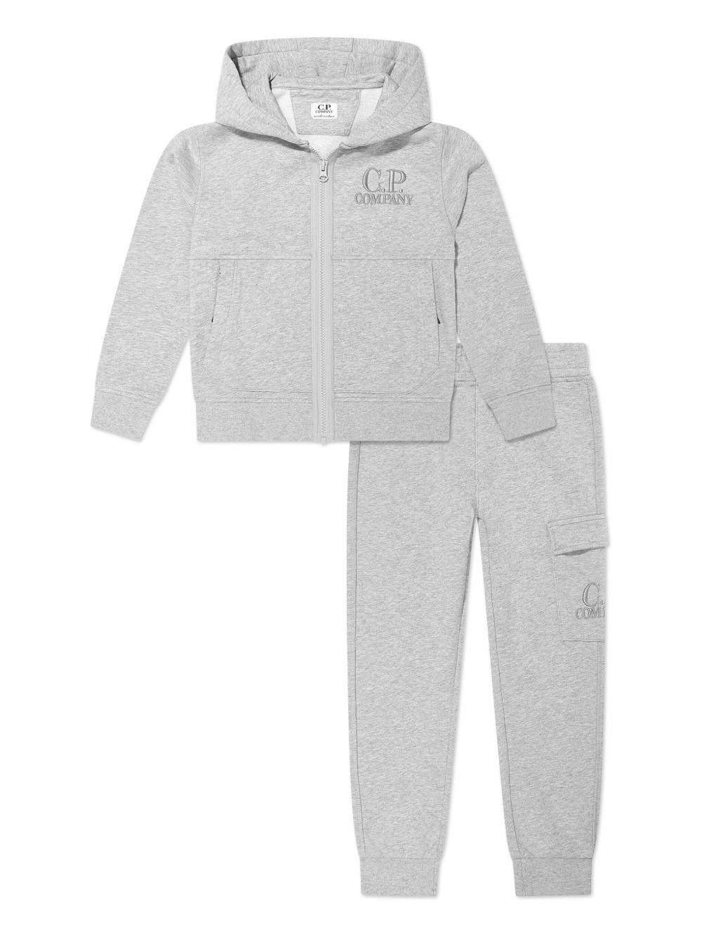 C.P. Company Kids logo运动套装 - 灰色