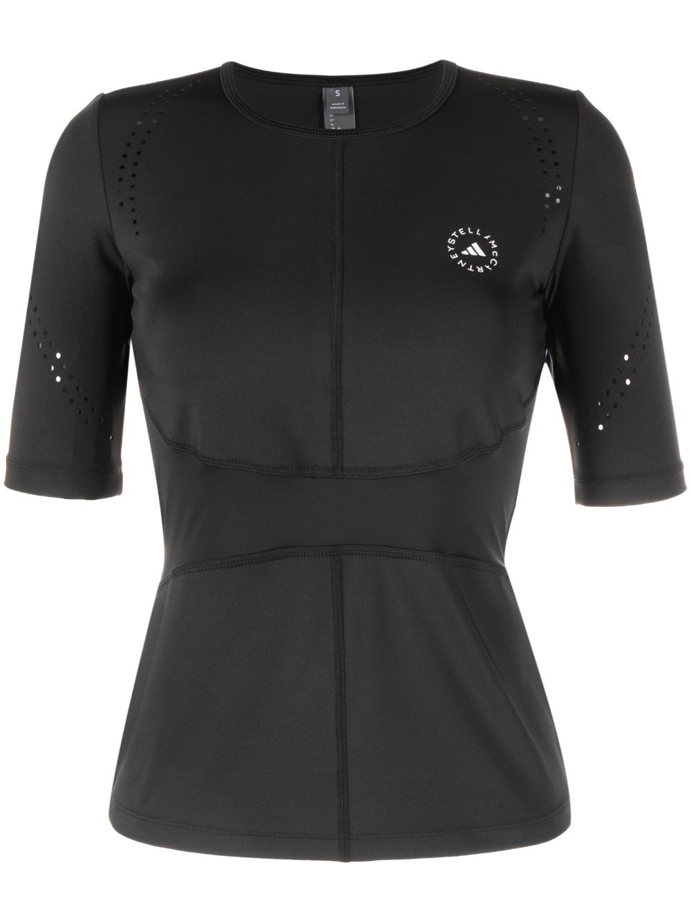 adidas by Stella McCartney TruePurpose logo印花运动T恤 - 黑色