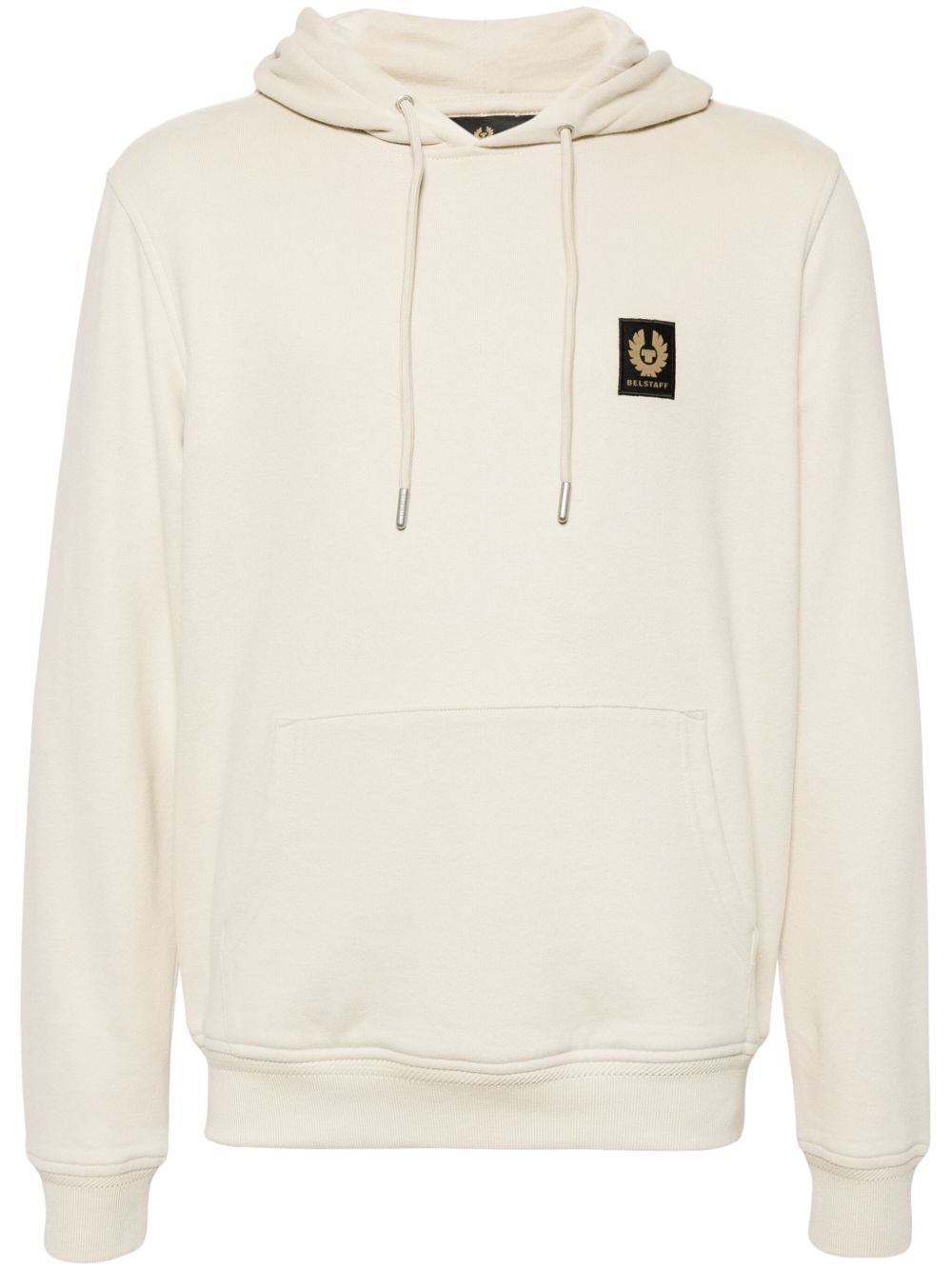 Belstaff logo贴花棉连帽衫 - 黄色