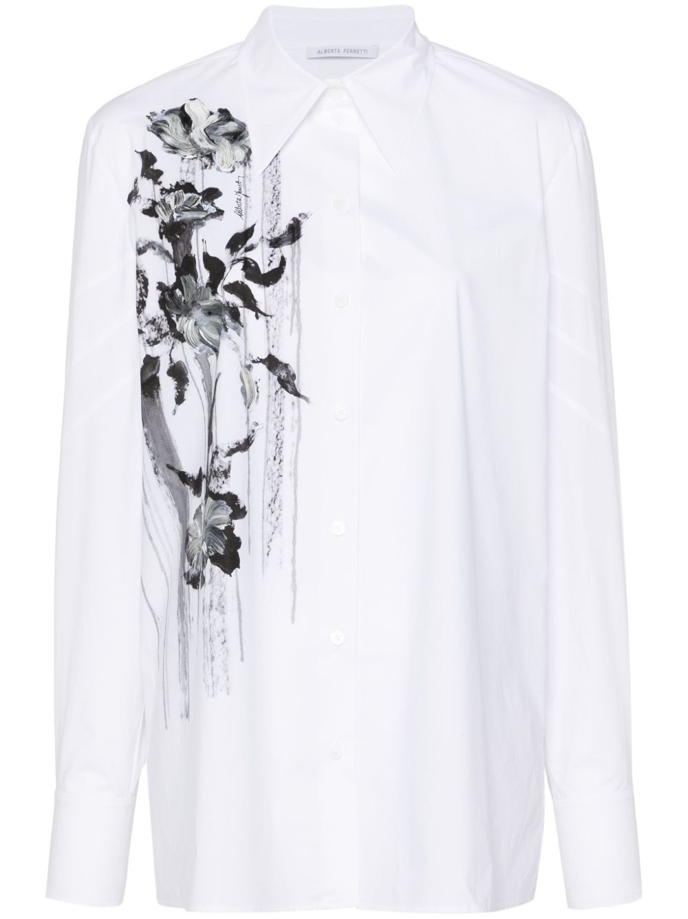 Alberta Ferretti 花卉印花衬衫 - 白色