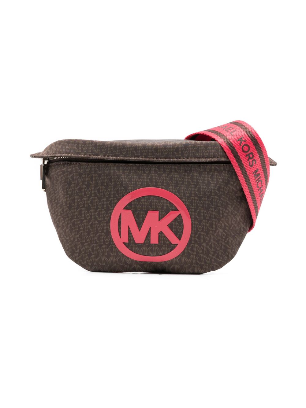 Michael Kors Kids 经典logo印花腰包 - 褐色