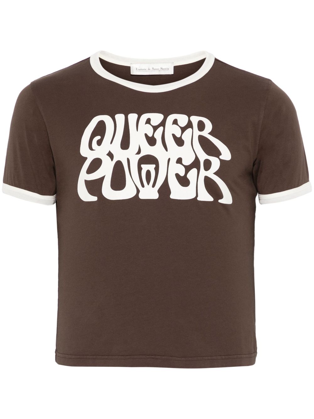 Ludovic de Saint Sernin Queer Power T恤 - 褐色