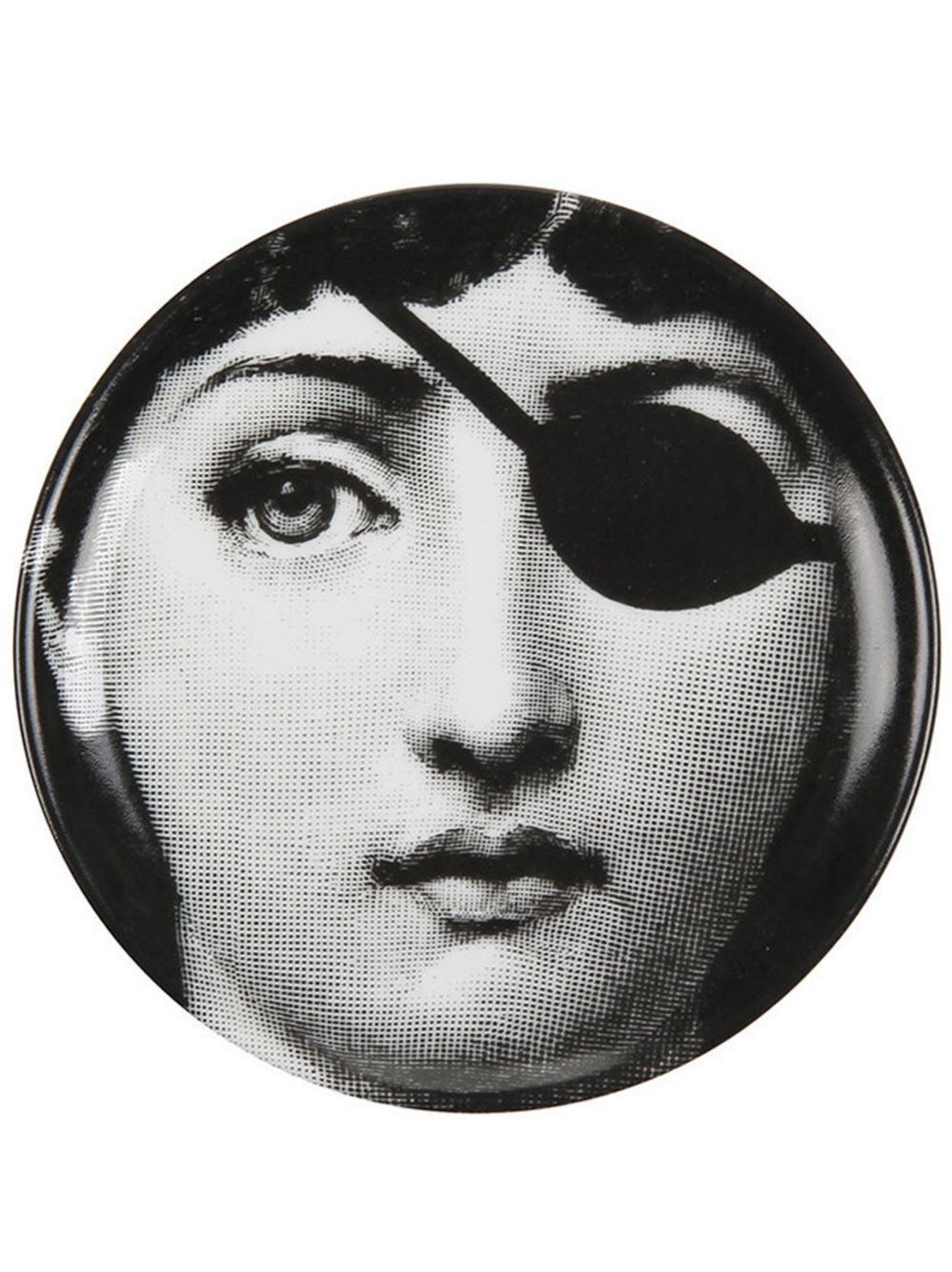 Fornasetti 插画印花杯垫 - 白色
