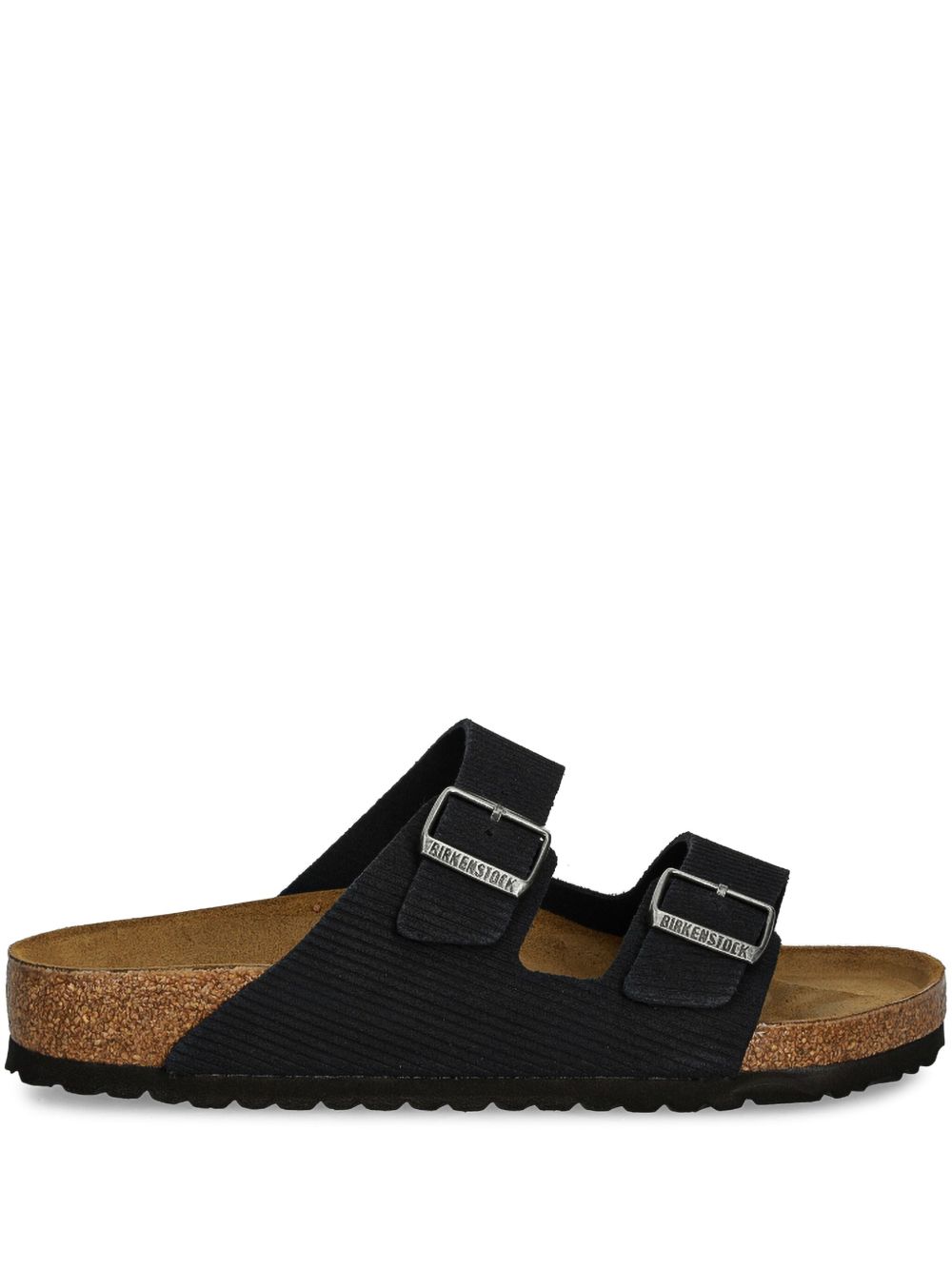 Birkenstock Arizona 绒面皮拖鞋 - 黑色