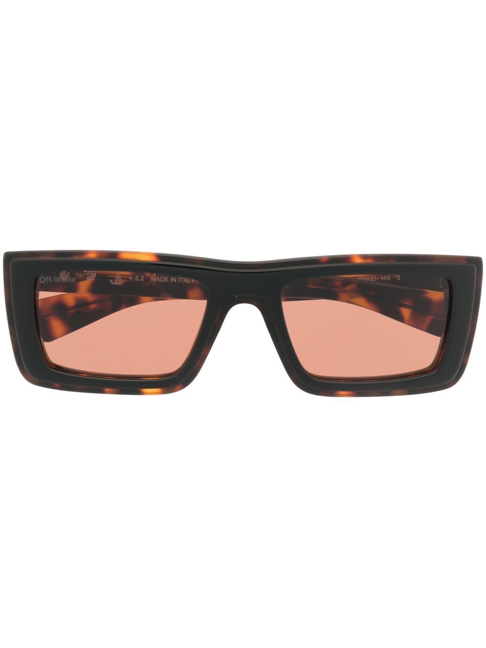 Off-White Eyewear Jacob 方框太阳眼镜 - 褐色