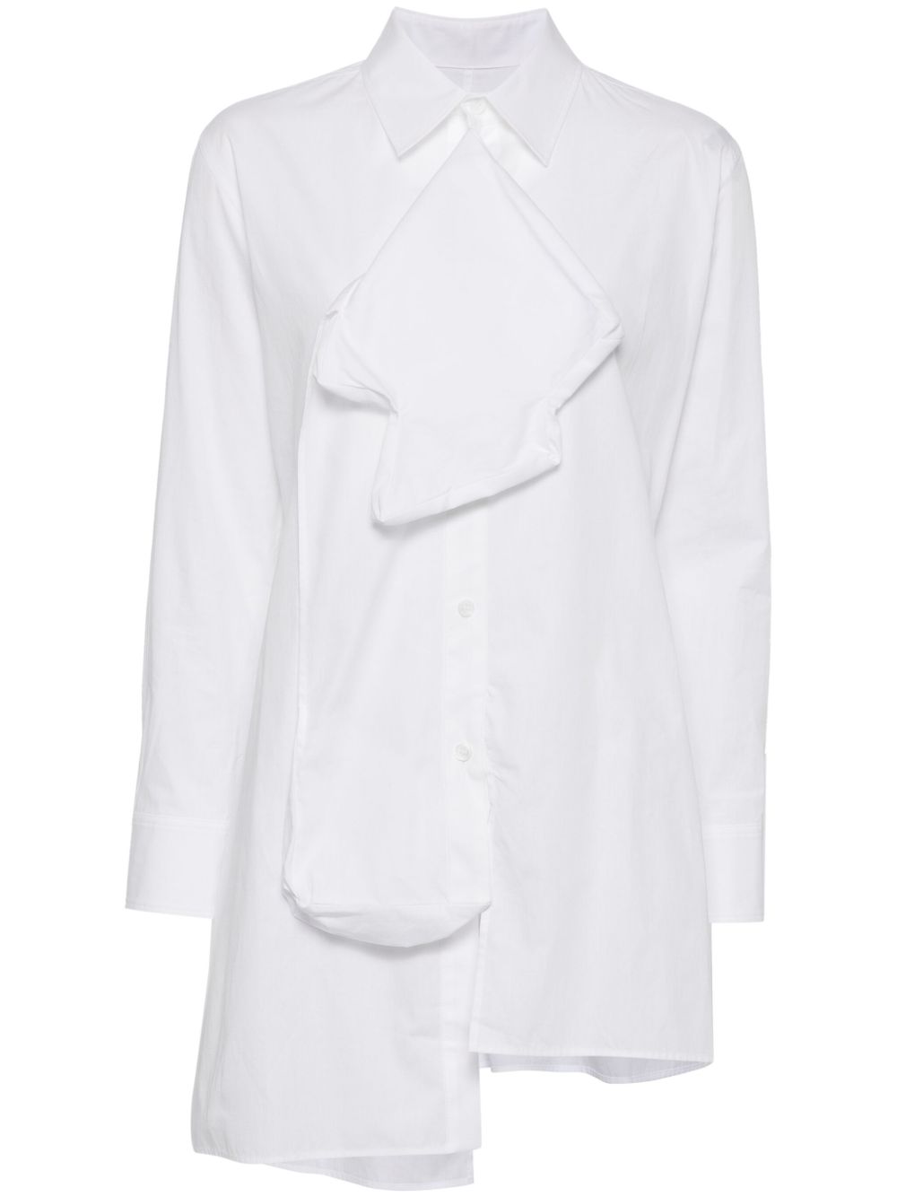 Yohji Yamamoto 不对称衬衫 - 白色