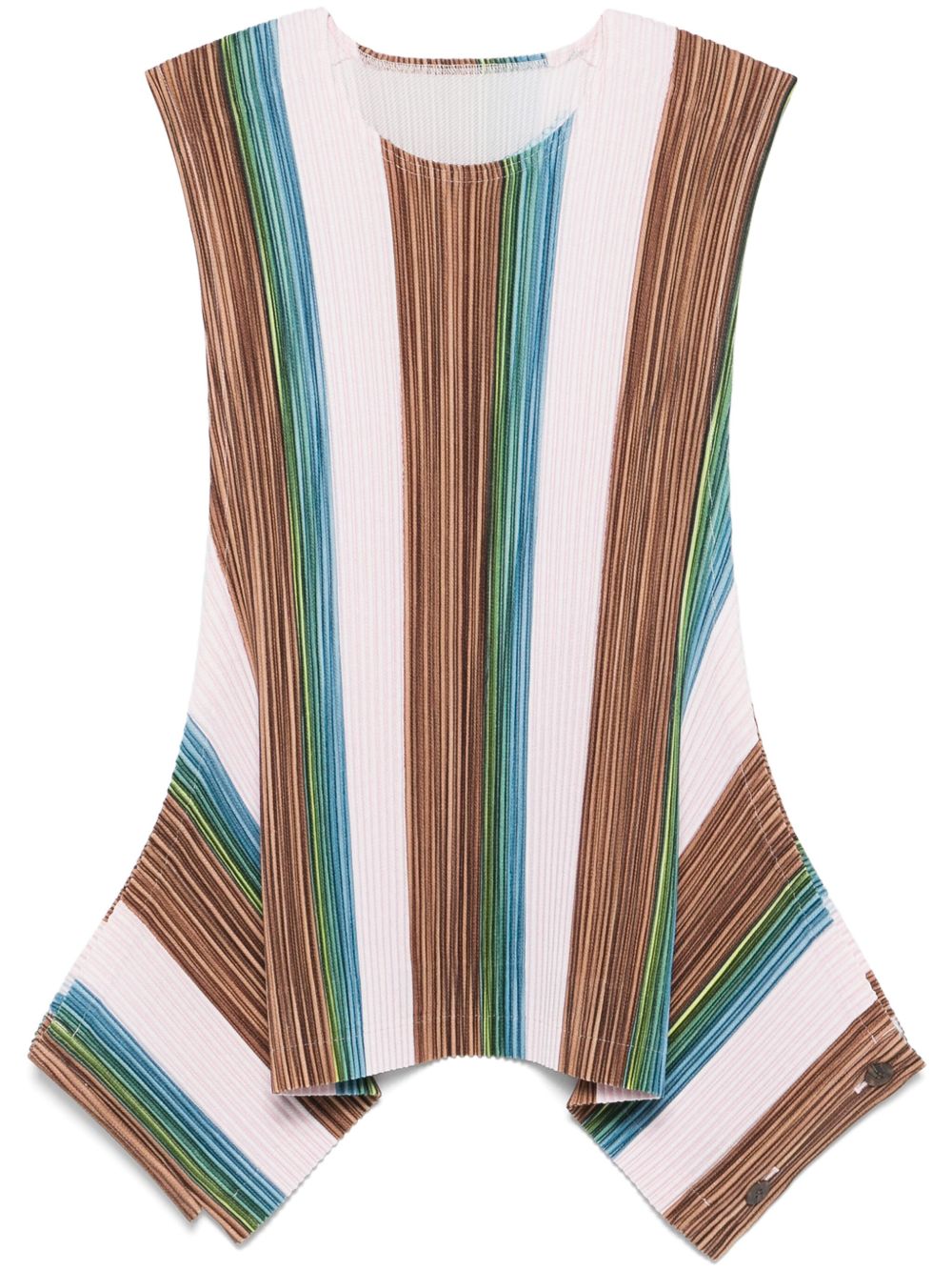 Homme Plissé Issey Miyake Rb_Stripes 1 坦克背心 - 褐色