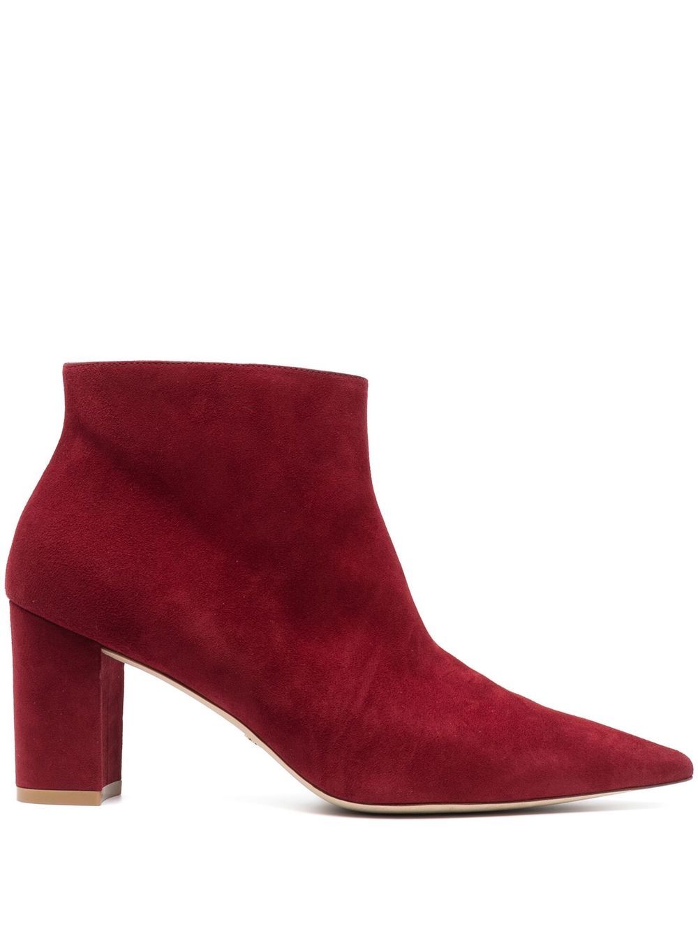 Stuart Weitzman Sue 绒面皮高跟及踝靴 - 红色