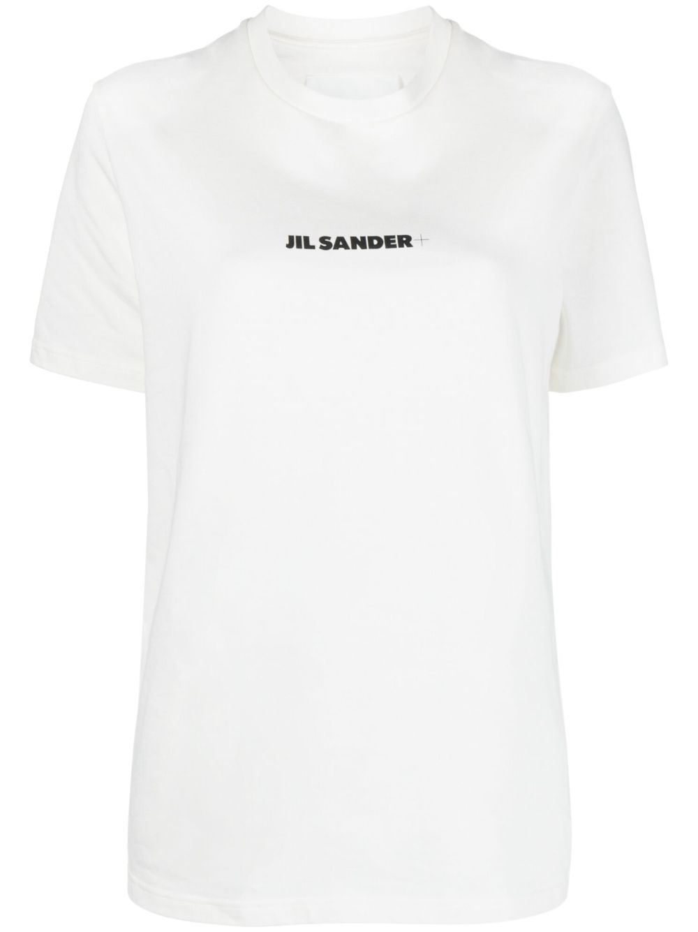 Jil Sander logo印花棉T恤 - 白色