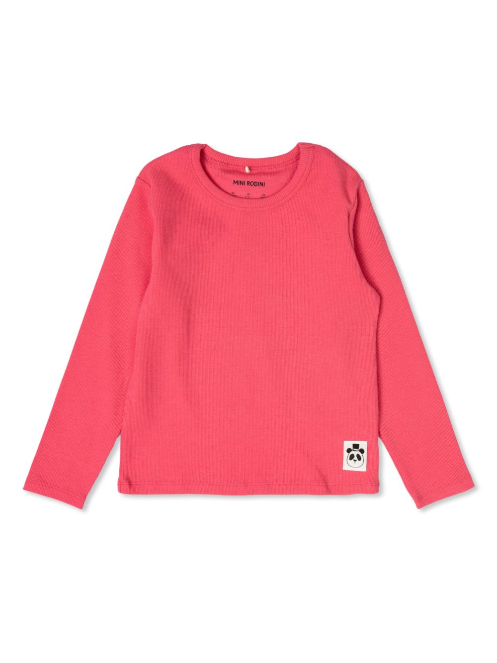 Mini Rodini 标贴罗纹毛衣 - 粉色